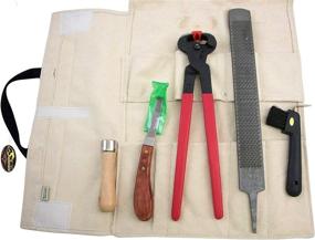 img 4 attached to 👜 Southwestern Equine Farrier Kit Canvas Travel Case: Complete Hoof Trimming Kit for On-the-Go Farriers
