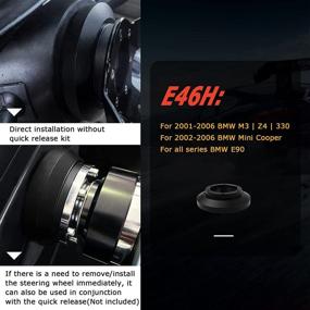 img 1 attached to MOTAFAR Steering Wheel Short Hub Adapter: Universal 6 Hole Boss Kit for BMW M3 Z4 330 E90 Mini Cooper E46H