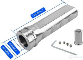 img 2 attached to Серебряный универсальный алюминиевый протектор ручного тормоза