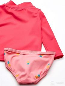 img 1 attached to 👶 Protective and Stylish: Amazon Essentials Baby Girls' UPF 50+ 2-Piece Long-Sleeve Rash Guard Set