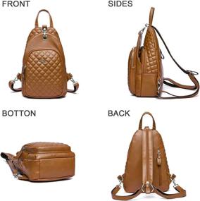 img 2 attached to Backpack Shoulder Lightweight Leather Convertible Women's Handbags & Wallets in Fashion Backpacks