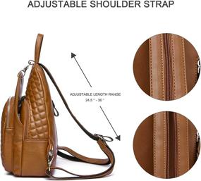 img 1 attached to Backpack Shoulder Lightweight Leather Convertible Women's Handbags & Wallets in Fashion Backpacks