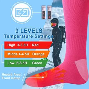 img 1 attached to Autocastle Electric Heated Socks Rechargeable Battery Heat Sox Kit For Men Women,Unisex Winter Warm Battery Powered Heating Thermal Stockings,Novelty Sports Outdoor Heated Socks Hunting Foot Warmer