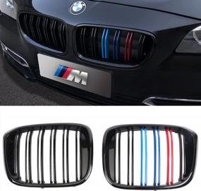 img 4 attached to MUCO Front Bumper Kidney Grille Grill Inserts - M Color Slats For 2018-2021 BMW X3 G01 And 2019-2022 X4 G02