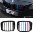 muco front bumper kidney grille grill inserts - m color slats for 2018-2021 bmw x3 g01 and 2019-2022 x4 g02 logo
