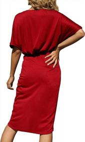 img 3 attached to Chic And Comfortable: Amoretu Women'S Ruched Tie Waist Midi Dresses For Effortless Style