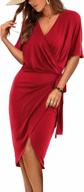 chic and comfortable: amoretu women's ruched tie waist midi dresses for effortless style logo