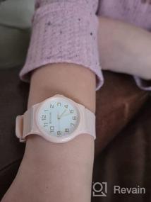 img 8 attached to Waterproof Minimalist Kids Analog Watch for Girls Teens with Soft Band - Suitable for 5-18 Years Old Children, 5ATM