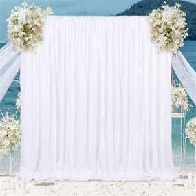 img 2 attached to 10Ft X 10Ft White Backdrop Curtain For Wedding, Valentine'S Day, New Year & Baby Show Photography
