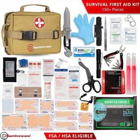 img 3 attached to Surviveware Survival First Aid Kit: Outdoor Preparedness With Removable MOLLE Compatible System & Labeled Compartments For Backpacking, Hiking & Outdoors