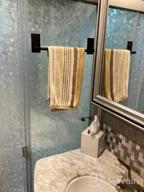 img 1 attached to Taozun Towel Bar Self Adhesive 21.65-Inch Bathroom Brushed SUS 304 Stainless Steel Bath Wall Shelf Rack Hanging Towel Stick On Sticky Hanger Contemporary Style review by Josh Cox
