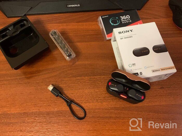 img 2 attached to Sony WF-1000XM3 Black Truly Wireless Earbuds with Mic, up to 32 Hours Battery Life, Stable Bluetooth Connection, Wearing Detection and Alexa Built-in for Noise Cancelling review by Kristiyana Setiyawat ᠌