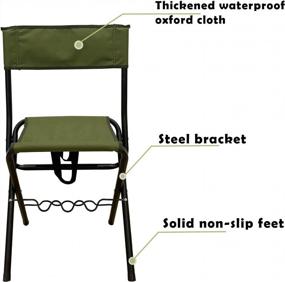 img 2 attached to Comfortable And Convenient Fishing Experience With The LEADALLWAY Portable Folding Chair With Rod Holder