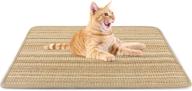 🐈 premium petslucent cat scratch mat: ultimate sisal cat scratching pad for indoor cats – protect your furniture with horizontal cat scratcher post board – 23.6 x 15.7in logo