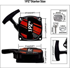 img 3 attached to 🔧 1PZ 33L-001 Recoil Pull Starter with Claw Pawl Cog for 2 Stroke 33cc 43cc 47cc 49cc 50cc Pocket Mini Bike ATVs Pocket Dirt Bike Scooter Chopper: Reliable Starting Mechanism for Small Engine Vehicles