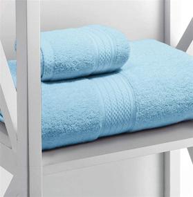img 1 attached to Royal Blue Glamburg 6-Piece Towel Set, 100% Combed Cotton - 600 GSM Luxury Hotel Quality Ultra Soft Highly Absorbent Bathroom Towels (2 Bath, 2 Hand, 2 Wash Cloths)