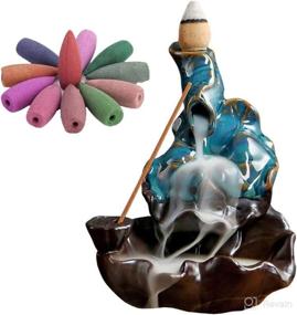 img 1 attached to Backflow Incense Handmade Ceramic Waterfall Home Decor at Home Fragrance