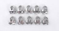 10 pack 1/4 inch stainless steel wire rope cable clip clamps by higood logo
