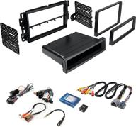 📻 american international 2007-2013 silverado, tahoe, suburban, yukon, gmc sierra radio dash kit package - single/double din, steering wheel control & retains factory features logo