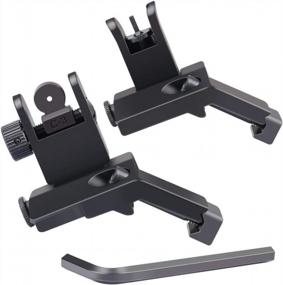 img 4 attached to Upgrade Your Shooting With Feyachi'S 45 Degree Offset Iron Sights - Rapid Transition Backup Front & Rear Sight Set For Picatinny/Weaver Rails