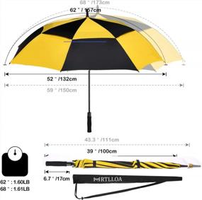 img 2 attached to 62/68/72 Inch Automatic Open Golf Umbrella - Extra Large, Windproof & Waterproof Stick Umbrellas For Rain