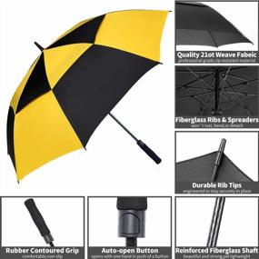 img 1 attached to 62/68/72 Inch Automatic Open Golf Umbrella - Extra Large, Windproof & Waterproof Stick Umbrellas For Rain