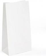 100 pack 5x3x9.5 inch white paper lunch bags - halulu logo