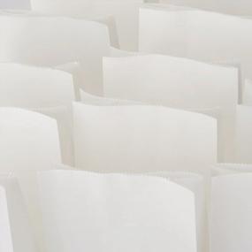 img 2 attached to 100 пакетов для ланча из белой бумаги размером 5x3x9,5 дюймов - Halulu