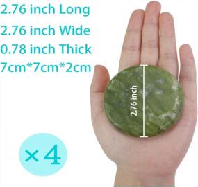img 2 attached to Relax And Rejuvenate With Windfulogo'S Natural Green Jade Hot Massage Stones Set - Perfect For Spa Massage!