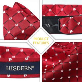 img 1 attached to HISDERN Design Classic Self Tie Accessories: A Versatile Collection for Men's Ties, Cummerbunds & Pocket Squares