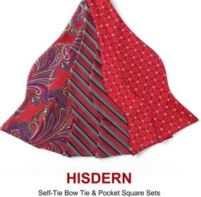 img 2 attached to HISDERN Design Classic Self Tie Accessories: A Versatile Collection for Men's Ties, Cummerbunds & Pocket Squares