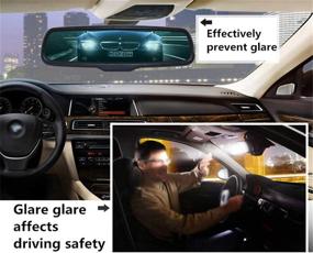 img 3 attached to Enhance Safety with 2 PCS Car Rear View Mirror Anti-Glare Film: Interior Rearview Mirror Anti Glare Membrane & Scratch-Resistant Sticker for Safe Driving Protection