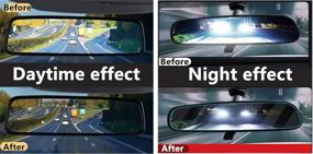 img 2 attached to Enhance Safety with 2 PCS Car Rear View Mirror Anti-Glare Film: Interior Rearview Mirror Anti Glare Membrane & Scratch-Resistant Sticker for Safe Driving Protection