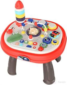 img 4 attached to 🎶 Lcasio Baby Activity Table for 6-12 to 18-Month-Old Babies: Learning Musical Toys for Boys and Girls, Great Gifts for 1, 2, and 3-Year-Olds; Baby Activity Center