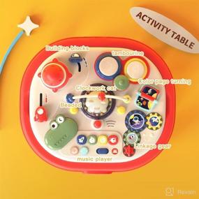 img 3 attached to 🎶 Lcasio Baby Activity Table for 6-12 to 18-Month-Old Babies: Learning Musical Toys for Boys and Girls, Great Gifts for 1, 2, and 3-Year-Olds; Baby Activity Center