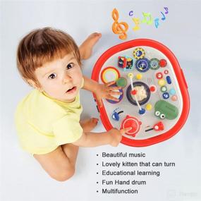 img 2 attached to 🎶 Lcasio Baby Activity Table for 6-12 to 18-Month-Old Babies: Learning Musical Toys for Boys and Girls, Great Gifts for 1, 2, and 3-Year-Olds; Baby Activity Center