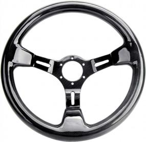 img 4 attached to 360Mm Carbon Fiber Racing Steering Wheel - HIWOWSPORT Bolt Design