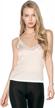 silriver silk women's camisole deep v-neck tank tops lace cami tops for women undershirts logo