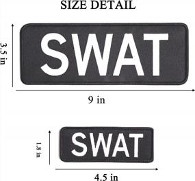 img 1 attached to AXEN SWAT Embroidered Patches For Military Tactical Gear - Large And Small Hook And Loop Patches (Pack Of 2)