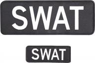 axen swat embroidered patches for military tactical gear - large and small hook and loop patches (pack of 2) logo