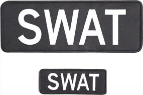 img 4 attached to AXEN SWAT Embroidered Patches For Military Tactical Gear - Large And Small Hook And Loop Patches (Pack Of 2)