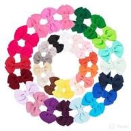 🎀 xima 35pcs 2.5inch grosgrain ribbon hair bows clips for dogs baby girls teens toddlers hair accessories - handmade children's hair clip, adorable bow logo