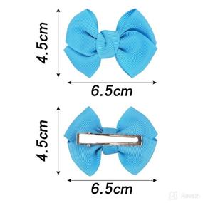 img 3 attached to 🎀 XIMA 35pcs 2.5inch Grosgrain Ribbon Hair Bows Clips for Dogs Baby Girls Teens Toddlers Hair Accessories - Handmade Children's Hair Clip, Adorable Bow