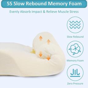img 1 attached to Cooling Memory Foam Contour Pillow By Mkicesky - Orthopedic Cervical Pillow For Neck And Shoulder Pain Relief, Ideal For Side, Back, And Stomach Sleepers [U.S. Patent]