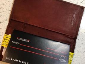 img 3 attached to Premium Leather Checkbook Cover - Exquisite Men's Accessory for Wallets, Card Cases & Money Organizers