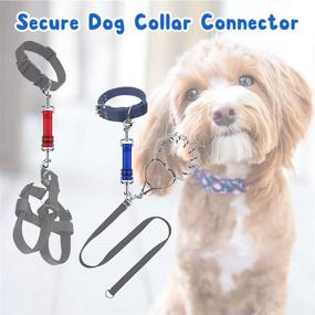 img 2 attached to 🐶 YUEPET Dog Safety Collar Clips - 5 Pack Adjustable Prong Collar Backup Clips with Reflective Double Ended Backup Clasp - Leash Connector for Dog Harness to Collar Safety Clip