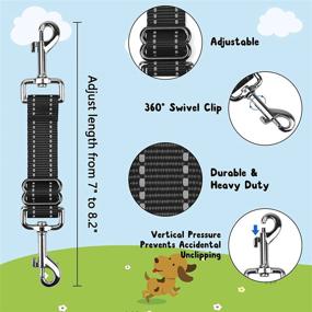 img 3 attached to 🐶 YUEPET Dog Safety Collar Clips - 5 Pack Adjustable Prong Collar Backup Clips with Reflective Double Ended Backup Clasp - Leash Connector for Dog Harness to Collar Safety Clip