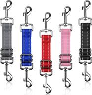 🐶 yuepet dog safety collar clips - 5 pack adjustable prong collar backup clips with reflective double ended backup clasp - leash connector for dog harness to collar safety clip logo