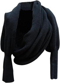 img 3 attached to EUBUY Fashion Winter Knitted Crochet Women's Accessories : Scarves & Wraps
