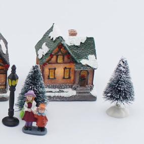 img 3 attached to DIY Christmas Doll Figurine Village Building Set Of 4 - Light Up Your Home With Innodept12!